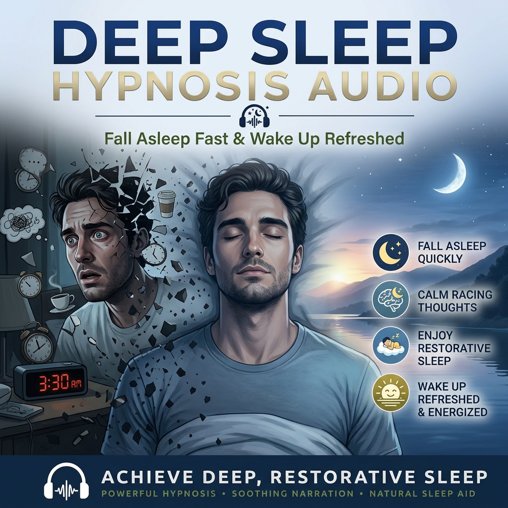 Deep Sleep Hypnosis Audio – Fall Asleep Fast & Wake Up Refreshed